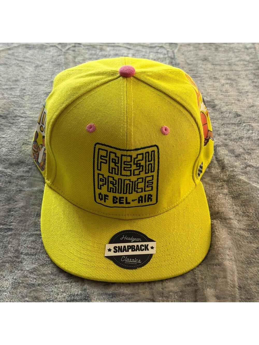 Fresh Prince of Bel-Air 30th Anniversary Snapback Hat Men's One Size Yellow